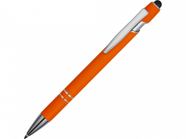 Ручка-стилус металлическая шариковая Sway soft-touch с логотипом в Балашихе заказать по выгодной цене в кибермаркете AvroraStore