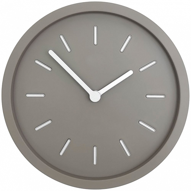 Часы настенные Bronco Sophie, серо-бежевые с логотипом в Балашихе заказать по выгодной цене в кибермаркете AvroraStore