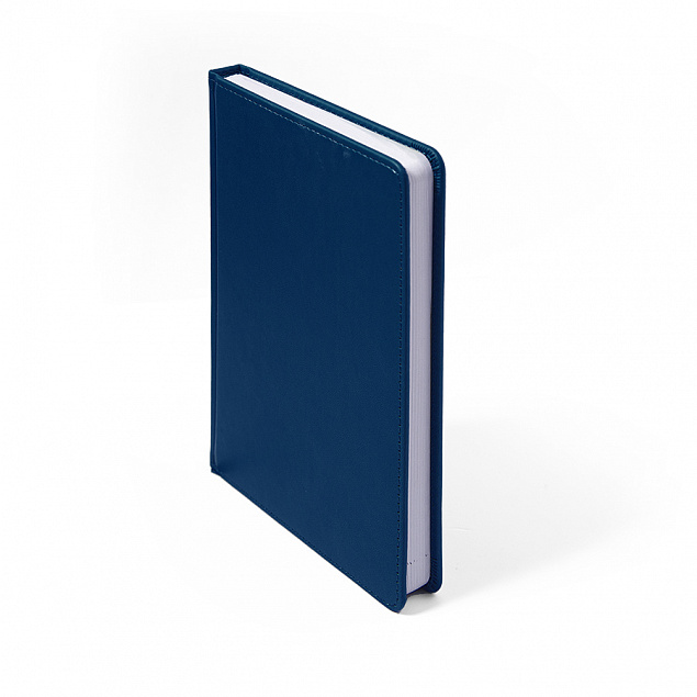 Ежедневник недатированный Campbell, А5,  темно-синий, белый блок с логотипом в Балашихе заказать по выгодной цене в кибермаркете AvroraStore