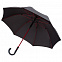 Зонт-трость с цветными спицами Color Style, красный с логотипом в Балашихе заказать по выгодной цене в кибермаркете AvroraStore
