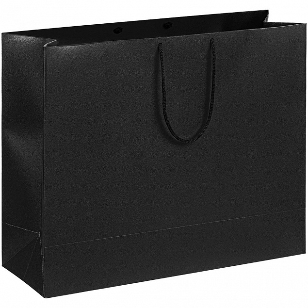 Пакет бумажный «Блеск», большой, черный с логотипом в Балашихе заказать по выгодной цене в кибермаркете AvroraStore