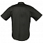 Рубашка мужская с коротким рукавом BRISBANE, черная с логотипом в Балашихе заказать по выгодной цене в кибермаркете AvroraStore