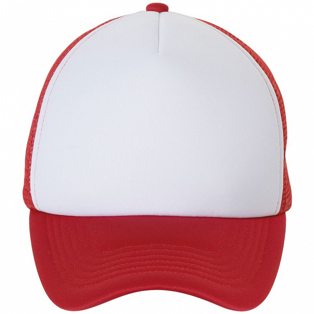 Бейсболка BUBBLE, красная с белым с логотипом в Балашихе заказать по выгодной цене в кибермаркете AvroraStore