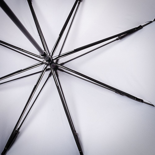 Зонт-трость Unit Wind, серебристый с логотипом в Балашихе заказать по выгодной цене в кибермаркете AvroraStore