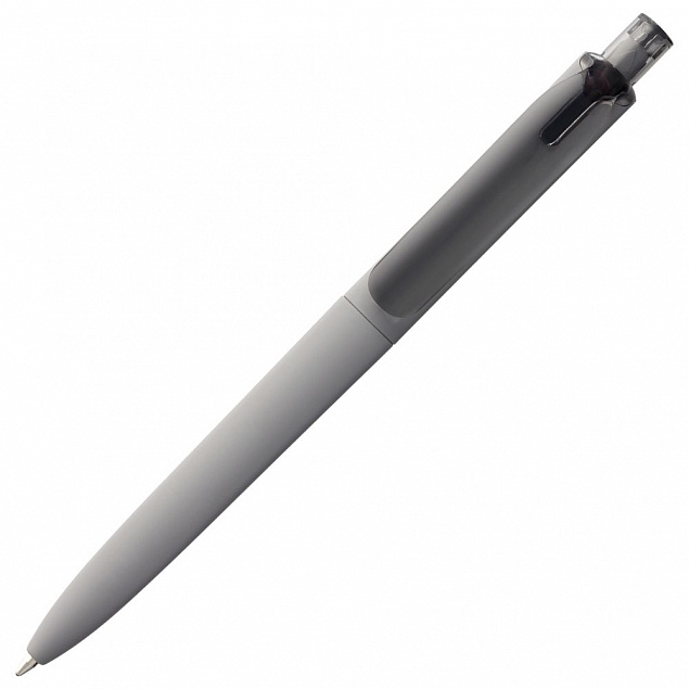 Ручка шариковая Prodir DS8 PRR-T Soft Touch, серая с логотипом в Балашихе заказать по выгодной цене в кибермаркете AvroraStore