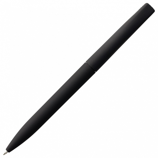 Ручка шариковая Pin Soft Touch, черная с логотипом в Балашихе заказать по выгодной цене в кибермаркете AvroraStore