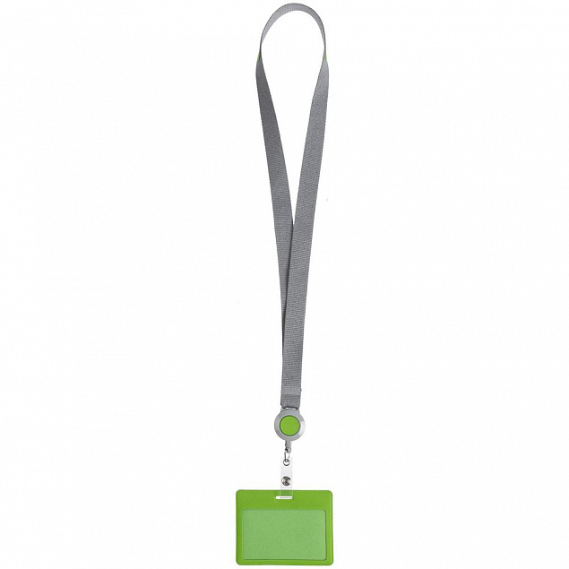Чехол для карточки с лентой и ретрактором Devon, зеленый с логотипом в Балашихе заказать по выгодной цене в кибермаркете AvroraStore