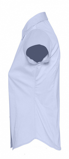 Рубашка женская с коротким рукавом EXCESS, голубая с логотипом в Балашихе заказать по выгодной цене в кибермаркете AvroraStore