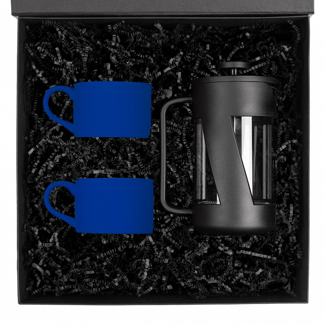 Набор для чая на 2 персоны Best Morning, синий с логотипом в Балашихе заказать по выгодной цене в кибермаркете AvroraStore