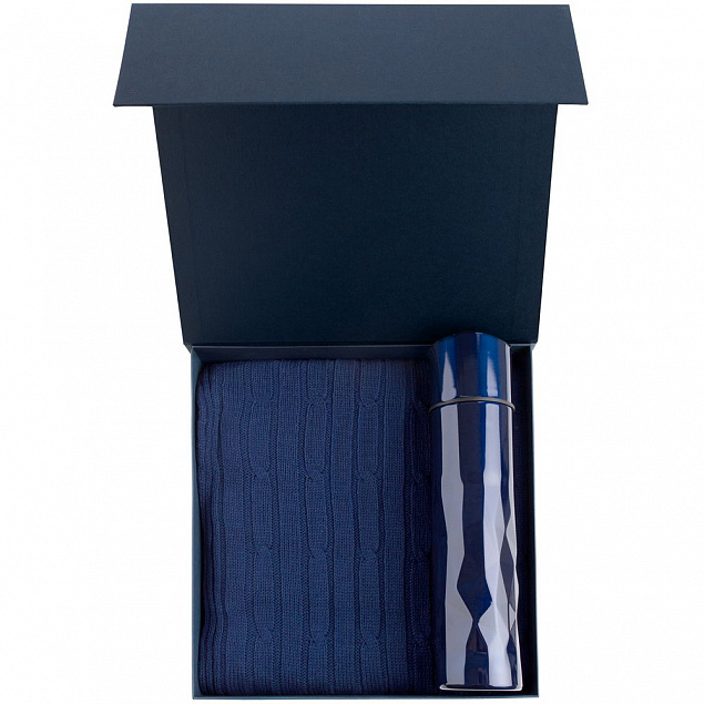 Коробка Quadra, синяя с логотипом в Балашихе заказать по выгодной цене в кибермаркете AvroraStore