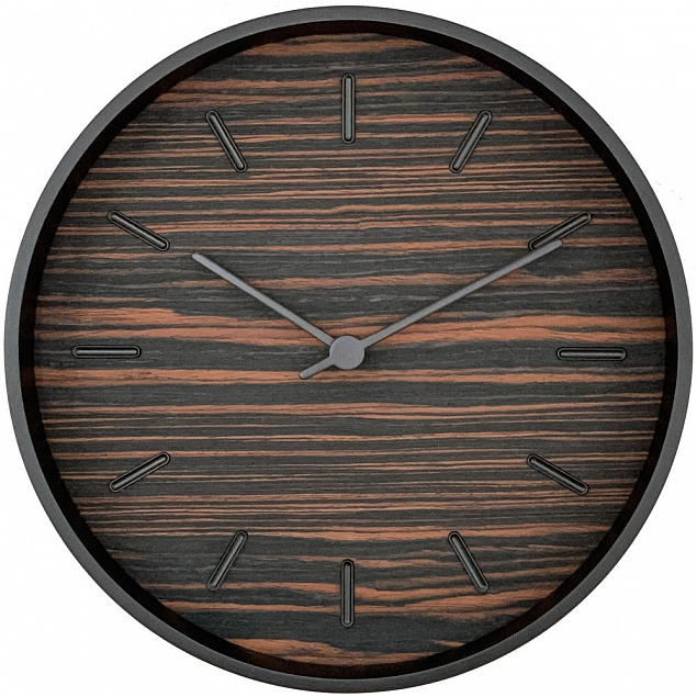 Часы настенные Tara, шпон с логотипом в Балашихе заказать по выгодной цене в кибермаркете AvroraStore
