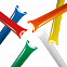 Палки-стучалки для болельщиков Hip-Hip, белые с логотипом в Балашихе заказать по выгодной цене в кибермаркете AvroraStore