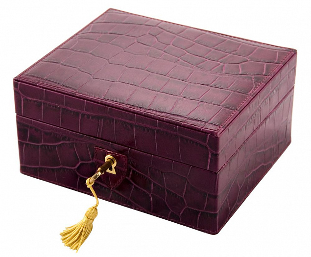 Шкатулка для драгоценностей LIVERPOOL, фиолетовая с логотипом в Балашихе заказать по выгодной цене в кибермаркете AvroraStore