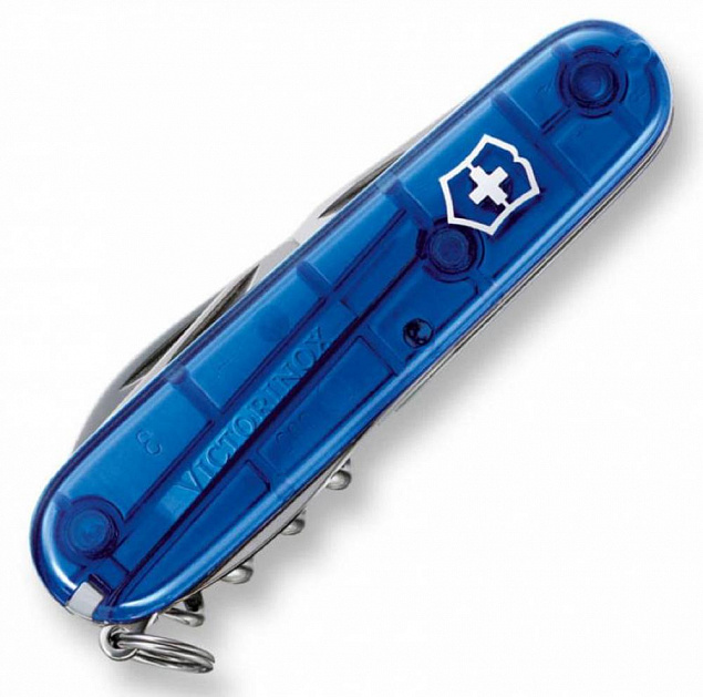 Офицерский нож Spartan 91, прозрачный синий с логотипом в Балашихе заказать по выгодной цене в кибермаркете AvroraStore