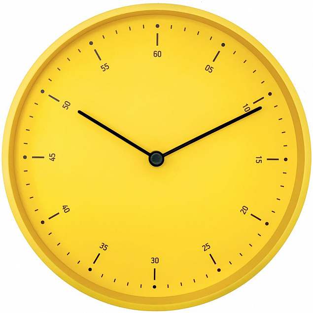 Часы настенные Cleo, желтые с логотипом в Балашихе заказать по выгодной цене в кибермаркете AvroraStore