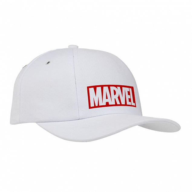 Бейсболка Marvel, белая с логотипом в Балашихе заказать по выгодной цене в кибермаркете AvroraStore