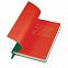 Бизнес-блокнот "Funky", 130*210 мм, зеленый, красный форзац, мягкая обложка, в линейку с логотипом в Балашихе заказать по выгодной цене в кибермаркете AvroraStore