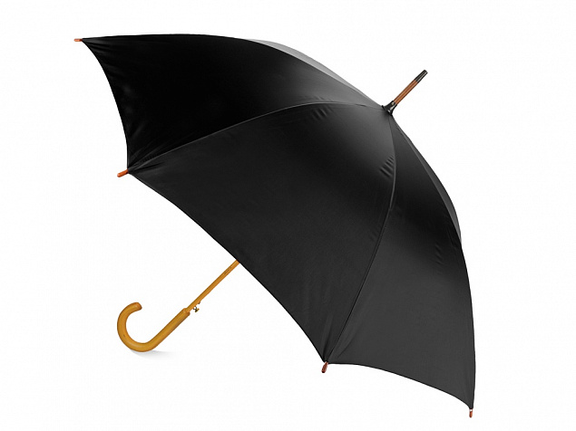 Зонт-трость Радуга, черный с логотипом в Балашихе заказать по выгодной цене в кибермаркете AvroraStore