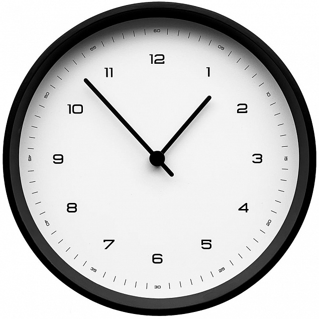 Часы настенные Flash, белые с черным с логотипом в Балашихе заказать по выгодной цене в кибермаркете AvroraStore