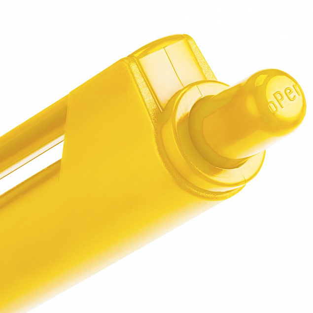 Ручка шариковая Hint, желтая с логотипом в Балашихе заказать по выгодной цене в кибермаркете AvroraStore