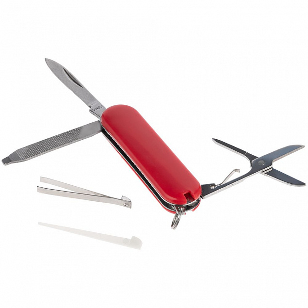 Нож-брелок Clasp, красный с логотипом в Балашихе заказать по выгодной цене в кибермаркете AvroraStore
