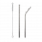 Набор многоразовых трубочек Оnlycofer white (стальной) с логотипом в Балашихе заказать по выгодной цене в кибермаркете AvroraStore