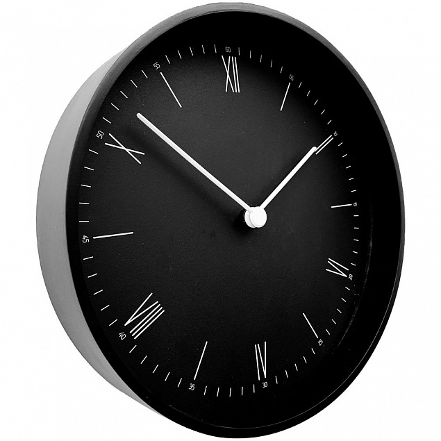 Часы настенные Hardy, черные с логотипом в Балашихе заказать по выгодной цене в кибермаркете AvroraStore