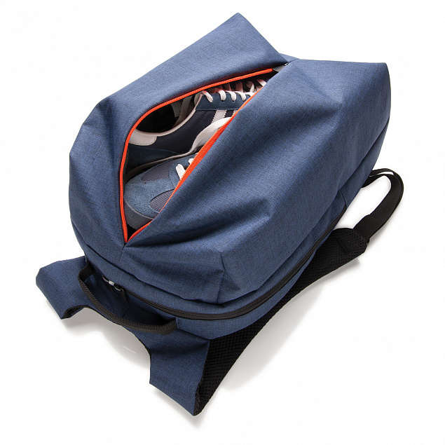 Рюкзак Smart, синий с логотипом в Балашихе заказать по выгодной цене в кибермаркете AvroraStore