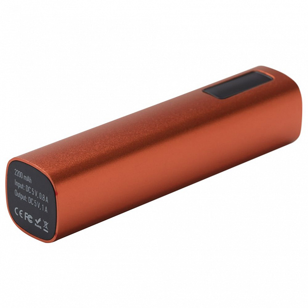 Внешний аккумулятор Easy Metal 2200 мАч, оранжевый с логотипом в Балашихе заказать по выгодной цене в кибермаркете AvroraStore