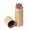 Набор цветных карандашей мини FLORA ,12 цветов с логотипом в Балашихе заказать по выгодной цене в кибермаркете AvroraStore