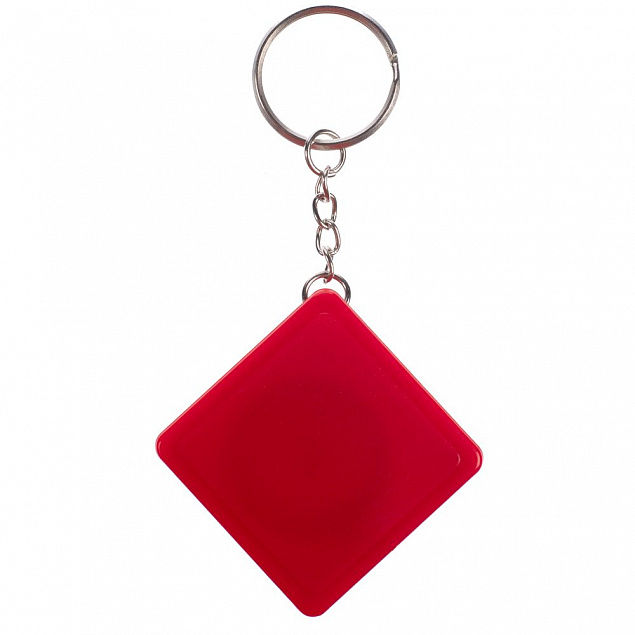 Брелок с рулеткой Square ver.2, красный с логотипом в Балашихе заказать по выгодной цене в кибермаркете AvroraStore