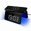 Настольные часы с беспроводной зарядкой 15W, Flame, черный цвет с логотипом в Балашихе заказать по выгодной цене в кибермаркете AvroraStore