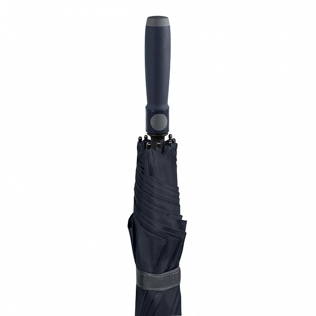 Зонт-трость Portobello Bora, синий/серый с логотипом в Балашихе заказать по выгодной цене в кибермаркете AvroraStore