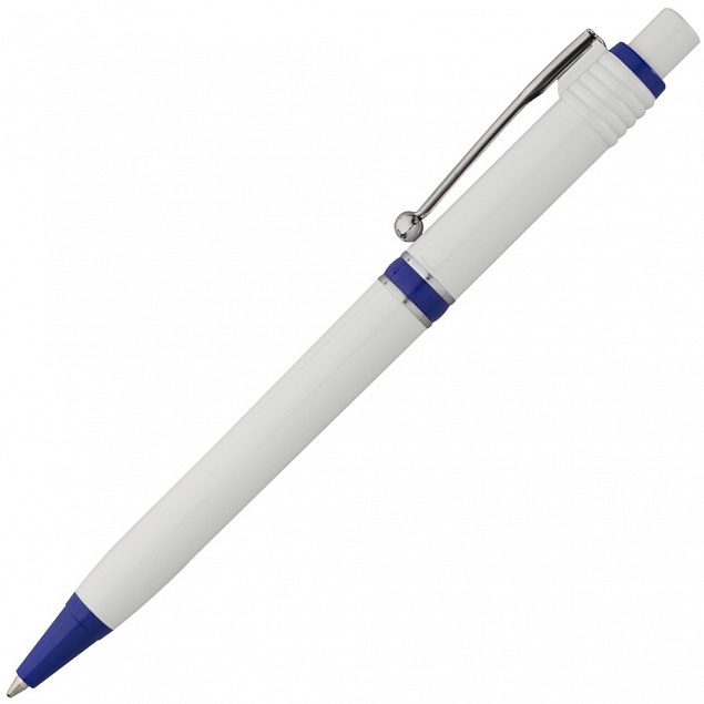 Ручка шариковая Raja, белая с логотипом в Балашихе заказать по выгодной цене в кибермаркете AvroraStore