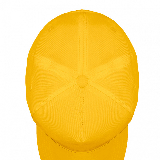 Бейсболка "Fortuna", 5 клиньев, застежка на липучке, желтый, 100% полиэстер, плотность 140 г/м2 с логотипом в Балашихе заказать по выгодной цене в кибермаркете AvroraStore