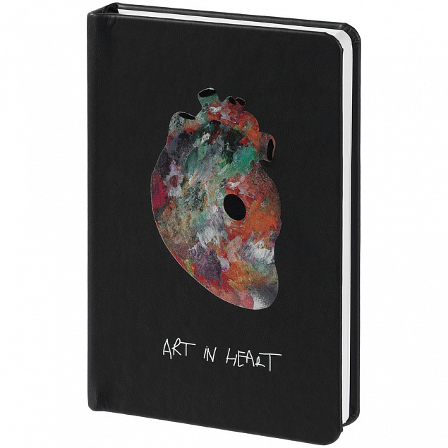 Блокнот Art In Heart, черный с логотипом в Балашихе заказать по выгодной цене в кибермаркете AvroraStore