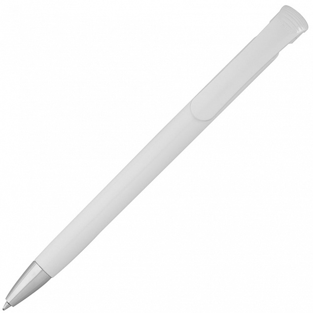 Ручка шариковая Bonita, белая с логотипом в Балашихе заказать по выгодной цене в кибермаркете AvroraStore