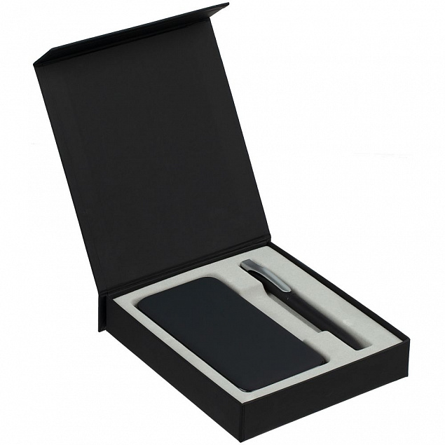 Коробка Rapture для аккумулятора 10000 мАч и ручки, черная с логотипом в Балашихе заказать по выгодной цене в кибермаркете AvroraStore
