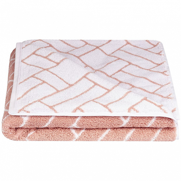Полотенце махровое Tiler Medium, розовое с логотипом в Балашихе заказать по выгодной цене в кибермаркете AvroraStore