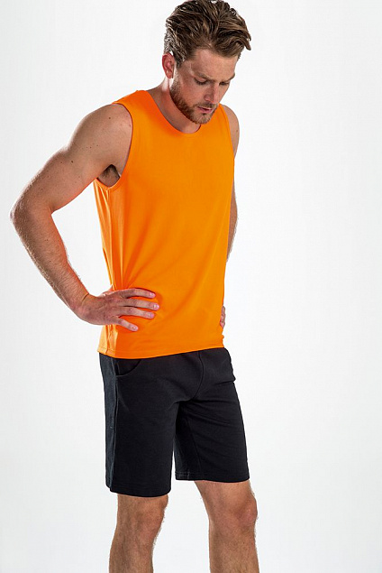Майка мужская Sporty TT Men, оранжевый неон с логотипом в Балашихе заказать по выгодной цене в кибермаркете AvroraStore