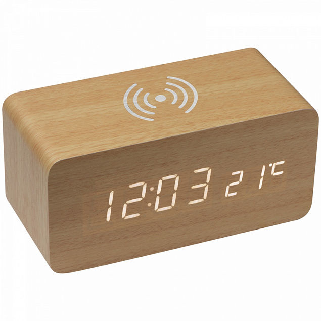 Часы с беспроводным зарядным устройством с логотипом в Балашихе заказать по выгодной цене в кибермаркете AvroraStore