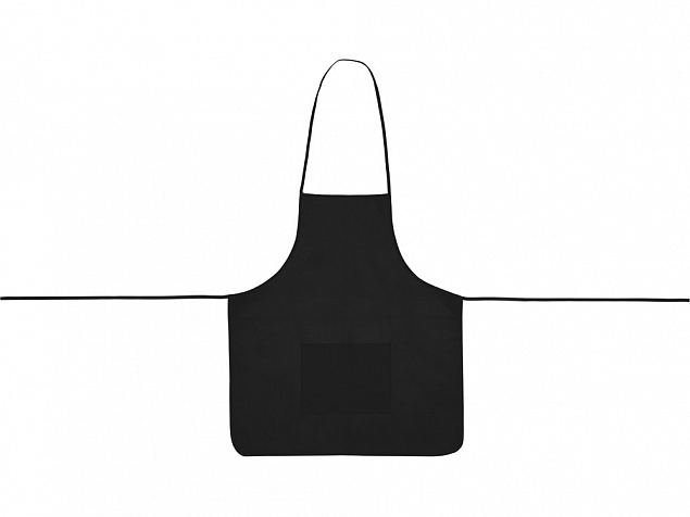 Фартук, черный, плотность 80г/м2 с логотипом в Балашихе заказать по выгодной цене в кибермаркете AvroraStore