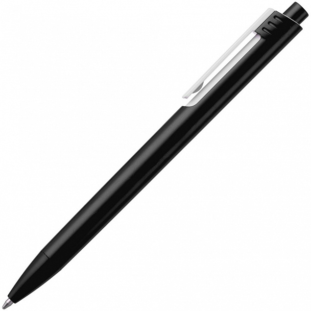Ручка шариковая Rush, черная с логотипом в Балашихе заказать по выгодной цене в кибермаркете AvroraStore