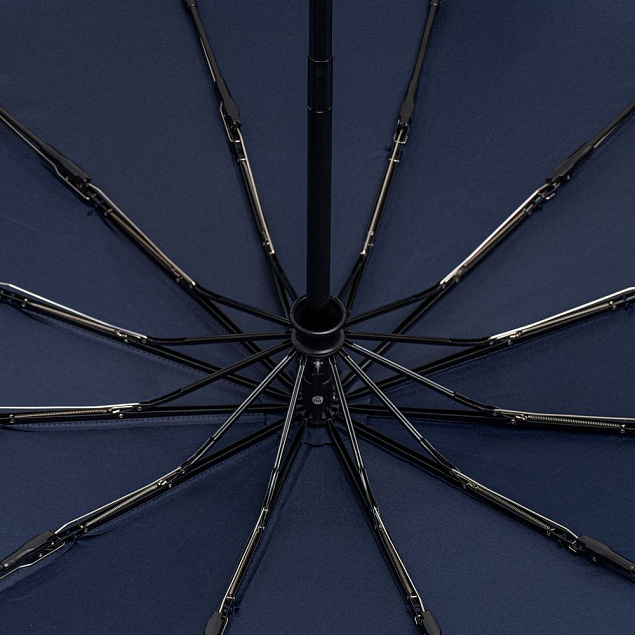 Зонт складной Fiber Magic Major, темно-синий с логотипом в Балашихе заказать по выгодной цене в кибермаркете AvroraStore