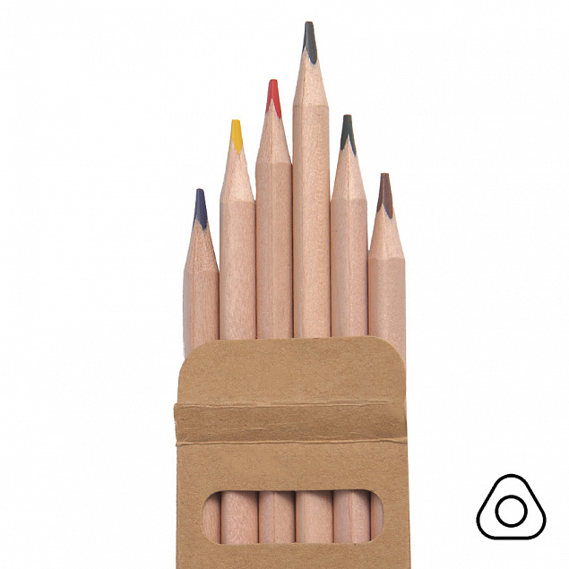 Набор цветных карандашей KINDERLINE small,6 цветов с логотипом в Балашихе заказать по выгодной цене в кибермаркете AvroraStore
