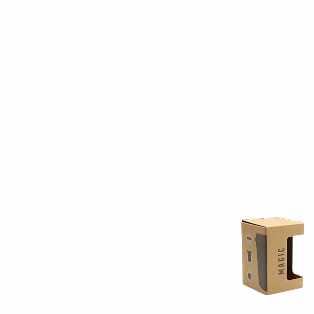 Коробка для кружки &quot;Magic&quot;с окном, коричневый с логотипом в Балашихе заказать по выгодной цене в кибермаркете AvroraStore