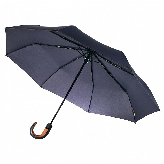 Складной зонт Palermo, темно-синий с логотипом в Балашихе заказать по выгодной цене в кибермаркете AvroraStore