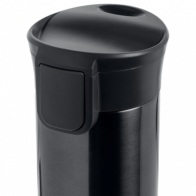 Термостакан Tralee, черный с логотипом в Балашихе заказать по выгодной цене в кибермаркете AvroraStore