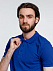 Рубашка поло мужская Adam, ярко-синяя с логотипом в Балашихе заказать по выгодной цене в кибермаркете AvroraStore