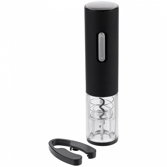 Электрический штопор с ножом для фольги Wine Diesel, черный с логотипом в Балашихе заказать по выгодной цене в кибермаркете AvroraStore